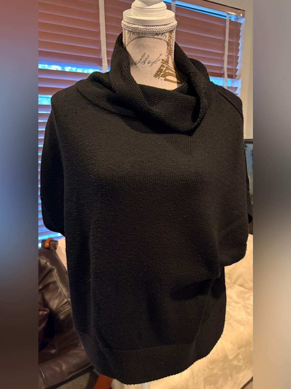 Coldwater Creek Black Cowl Neck Sweater